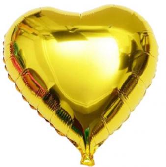 Сердце(мини) 9 дюймов(24х25см) золото Китай