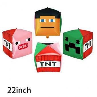 Куб фольгированный майнкрафт(Minecraft) 22"(55 см) 4 стороны
