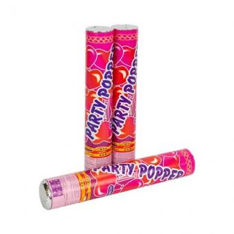 Пневматическая хлопушка Party Popper красные шарики 28см. 6106-5