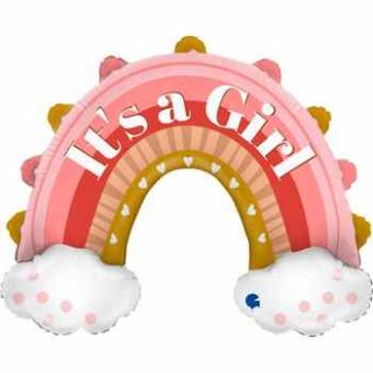 Фольгированный шарик Грабо Радуга It's a Girl 31" УП