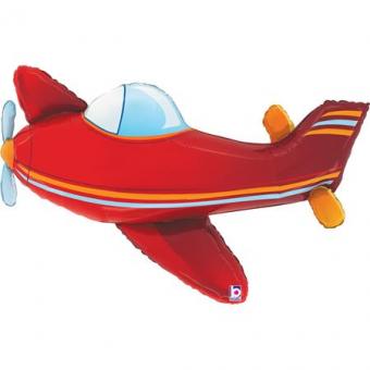 Фольгированный шарик Грабо Красный самолет 37" УП 25466-P