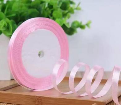 Лента атласная 0,6 см. №43 Pink 23м.