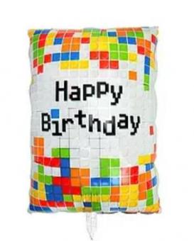 Фольгированный шарик Лего(LEGO) "Happy Birthday" (41х63 см)