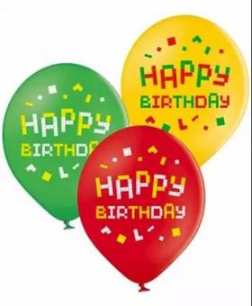 Латексный шарик BELBAL 12" (30 см) "Happy Birthday" лего(LEGO)