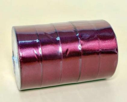 Стрічка атласна 2,5 см. стигла вишня 23м.