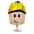 Фольговаая Голова роблокс желтая (ROBLOX)  45х60см. (УП)