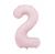 Фольгированная цифра "2" PartyDeco Pink Slim matt  39" (100см) УП