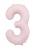 Фольгована цифра "3" PartyDeco Pink Slim matt 39" (100см) УП