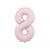 Фольгированная цифра "8" PartyDeco Pink Slim matt  39" (100см) УП