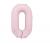 Фольгированная цифра "0" PartyDeco Pink Slim matt  39" (100см) УП