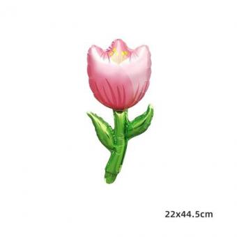 Шарик фольгированный Тюльпан розовый 22х45 см.