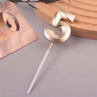 Свеча 3D 5см. шампань "5"