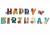 Паперовий напис Happy Birthday морська тематика