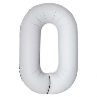 Цифра Slim 0 белая фольга Matte White Flexmetal 40" (100 см) (УП)