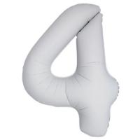 Цифра Slim 4 белая фольга Matte White Flexmetal 40" (100 см) (УП)