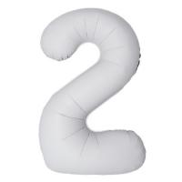Цифра Slim 2 белая фольга Matte White Flexmetal 40" (100 см) (УП)
