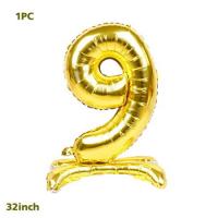 Цифра "9" с подставкой 32"(80см.) золото