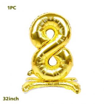 Цифра "8" с подставкой 32"(80см.) золото