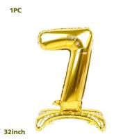 Цифра "7" с подставкой 32"(80см.) золото