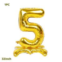 Цифра "5" с подставкой 32"(80см.) золото