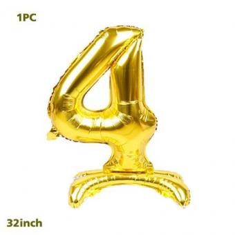 Цифра "4" з підставкою 32"(80см.) золото