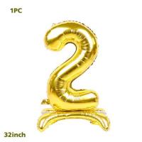 Цифра "2" з підставкою 32"(80см.) золото
