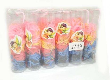 №27495 Резинки силиконовые цветные 12колб