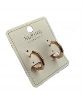 №10778 Сережки кольца фигурные XuPing золото Д-1,5 см