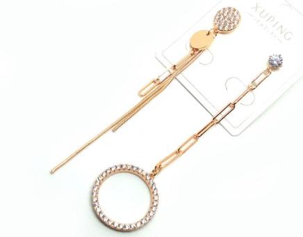 №30045 Сережки XuPing золото 7.5см