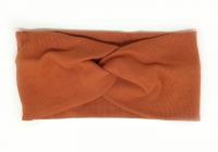 №3932 Повязка рубчик бант трик.корич.19х9.5см