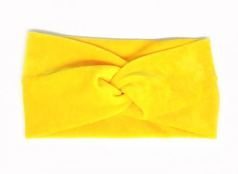№3956 Повязка спорт-велюр желт.22х10см