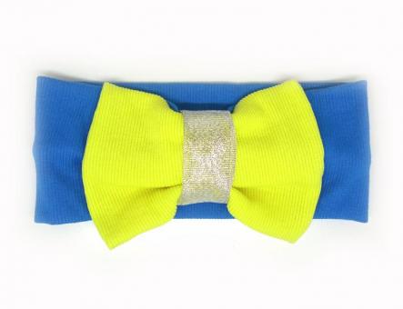 №3982 Повязка трик.Украина бант с серебр.18х7.5см