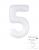 Цифра 5 средняя 32" (80 см) белая УП