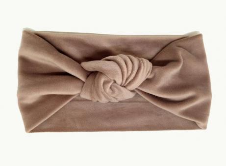 №6217 Повязка велюр узелок св.корич.22х11см