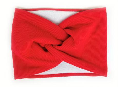 №667 Повязка трикотаж флис красн.21х15см