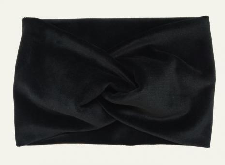 №8001 Повязка плюш(спорт-велюр) черная 21х14см