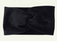 №8043 Повязка плюш (спорт-велюр) черная 21х11см