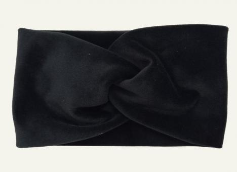 №8043 Повязка плюш (спорт-велюр) черная 21х11см