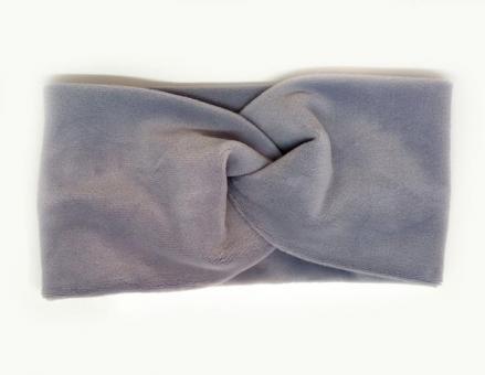№9832 Повязка спорт-велюр серая 19х9см
