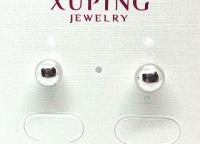 №9884 Кульчики XuPing срібло 0.4см