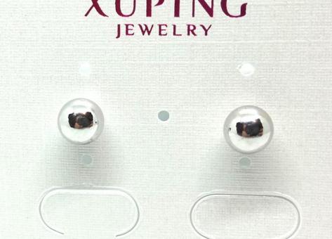 №9884 Кульчики XuPing срібло 0.4см