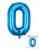 Цифра 0 синяя 40см (УП)