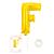 Кулька літера "F" золото 32" 80 см (УП)