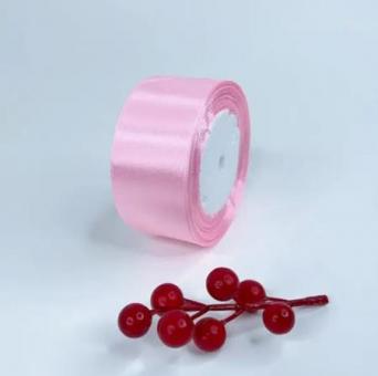 Стрічка атласна 4 см. Pink 23м.