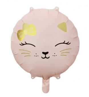 Круг Голова котика розовый Китай 18" 45х45 см